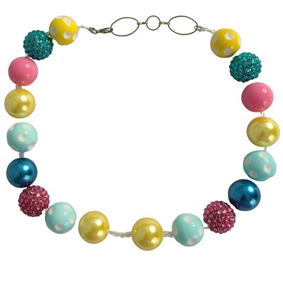 Bubblegum Pastels Sensory Textures Necklace *KIDS SIZE* 16" for kids 3+ yrs old - Picture 1 of 3